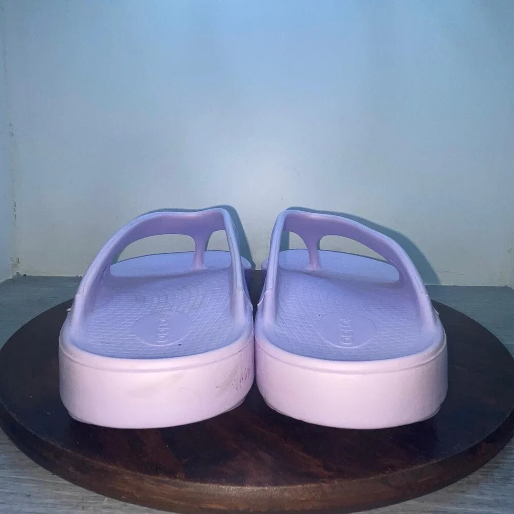 OOFOS OOLALA Flip Flop Men’s Size 12 Thong Recovery Sandals Purple Comfort